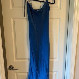 Elegant Blue Slip Dress